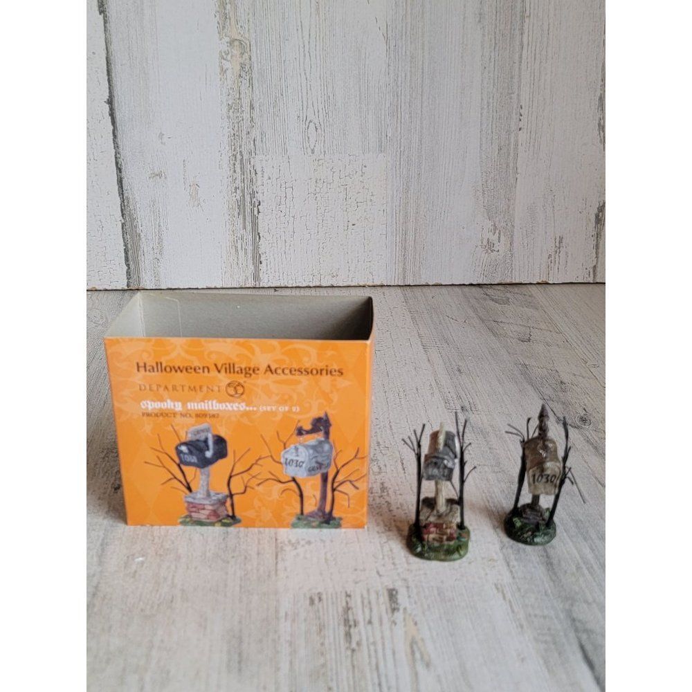 Dept 56 809387 Spooky‎ Mailboxes Halloween Village accessory